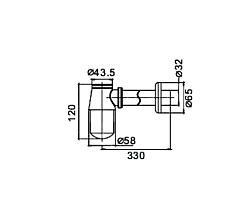 Нижний сифон ( колено) HB80